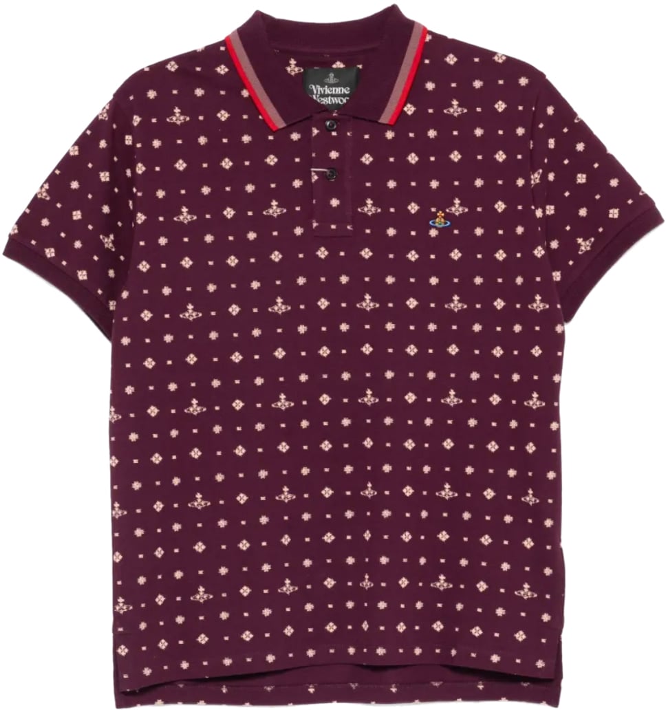 Vivienne Westwood Classic Polo Ikat/burgundy Rood