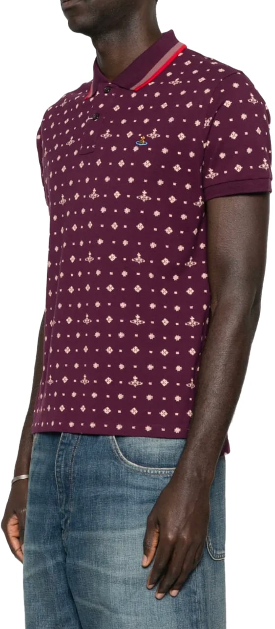 Vivienne Westwood Classic Polo Ikat/burgundy Rood