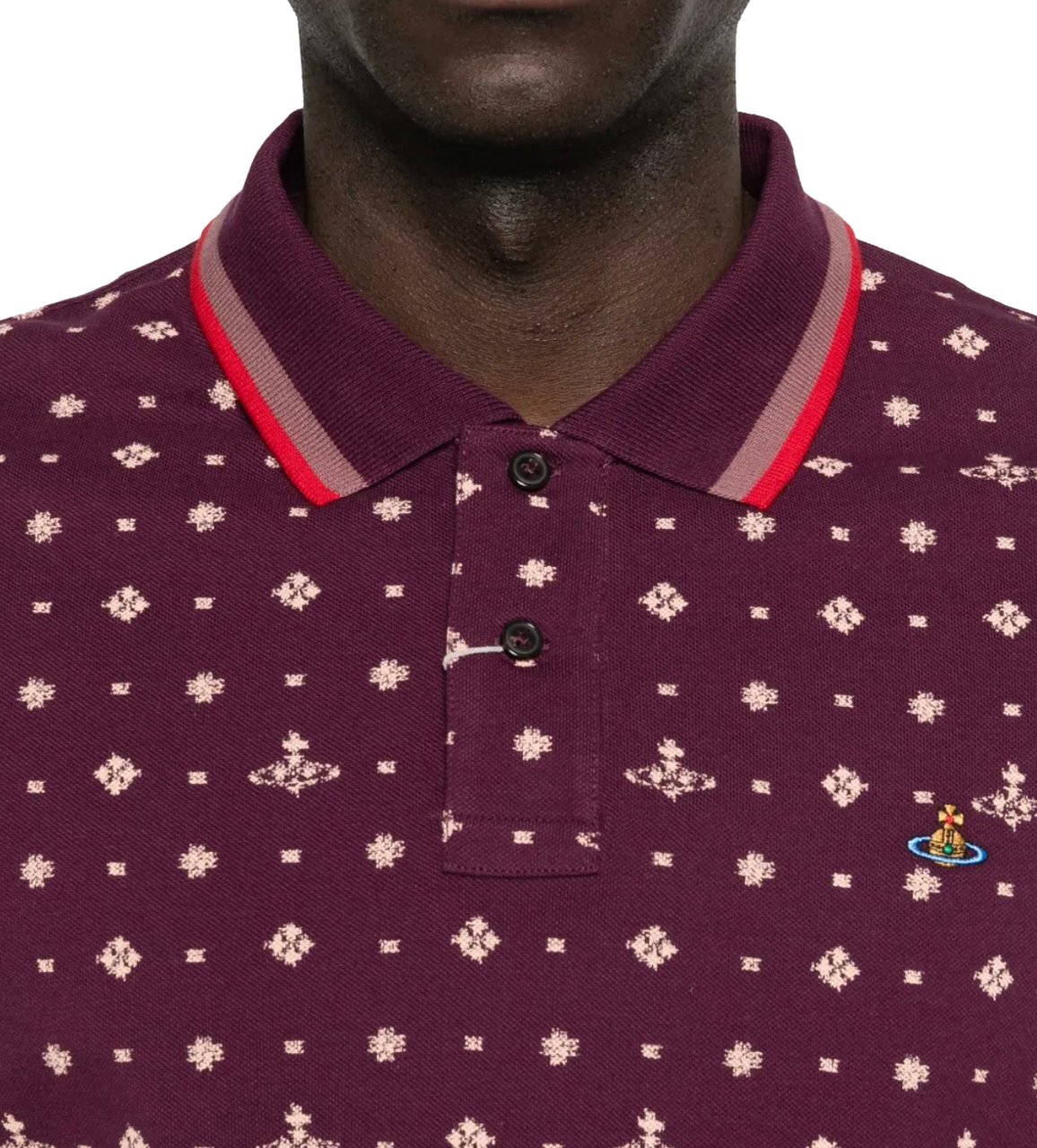 Vivienne Westwood Classic Polo Ikat/burgundy Rood