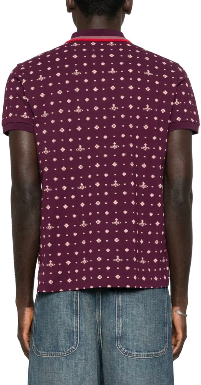 Vivienne Westwood Classic Polo Ikat/burgundy Rood