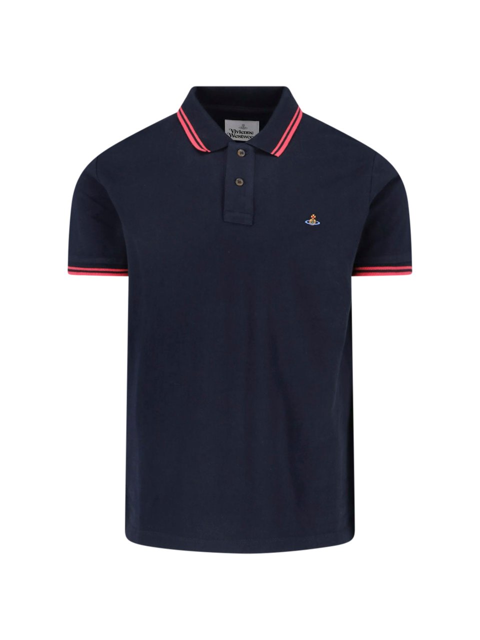 Vivienne Westwood Navy Classic Cotton Polo Shirt Blauw