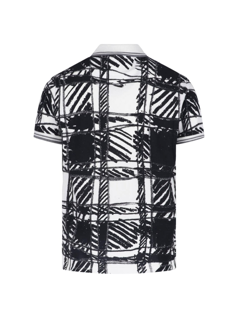 Vivienne Westwood Abstract Checkered Polo with Classic Collar Wit