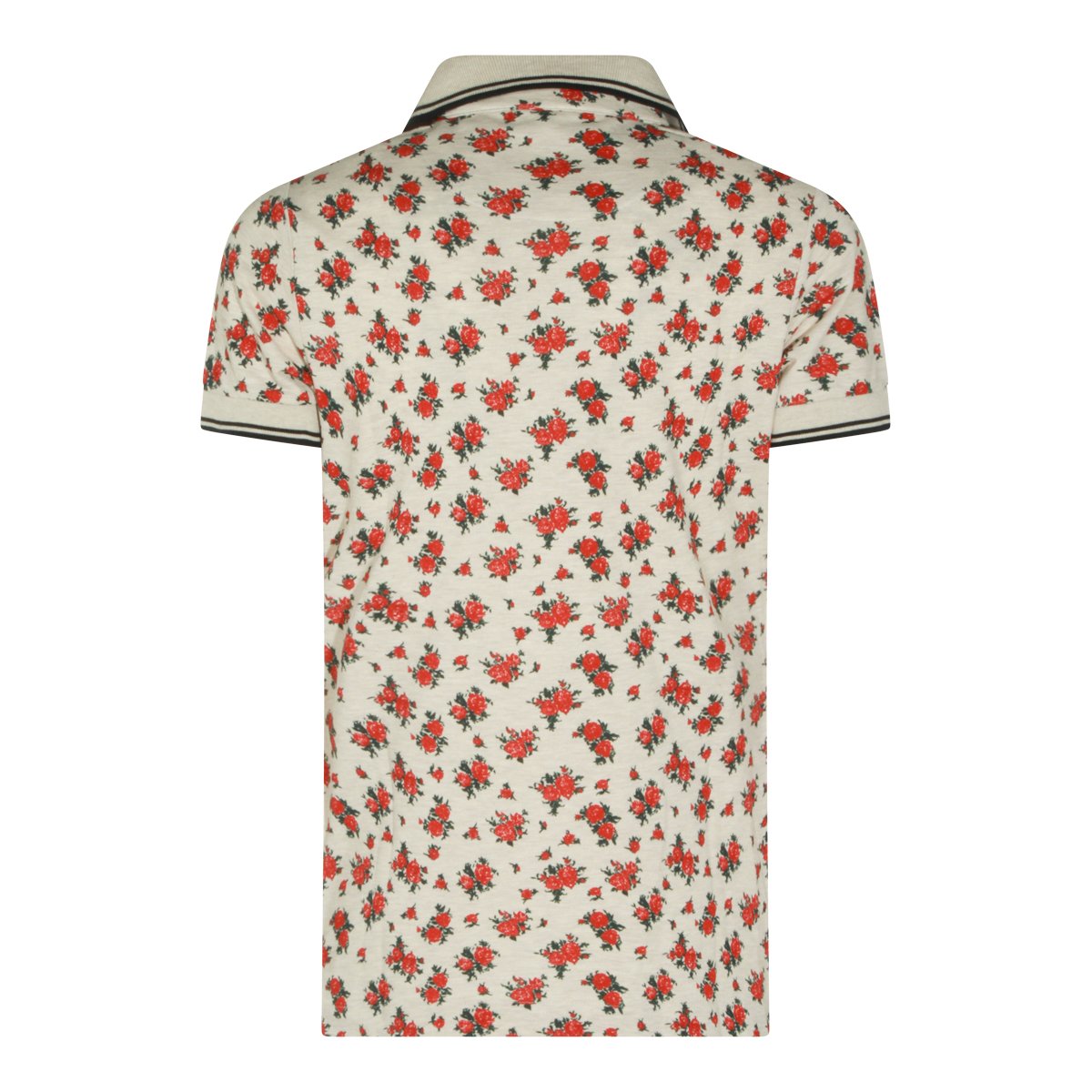 Vivienne Westwood Beige Cotton Red Floral Polo Shirt Neutraal