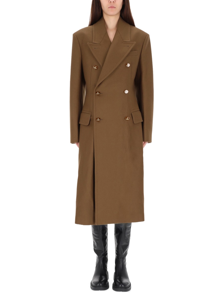 Vivienne Westwood Winston Double-Breasted Tailored Coat Bruin