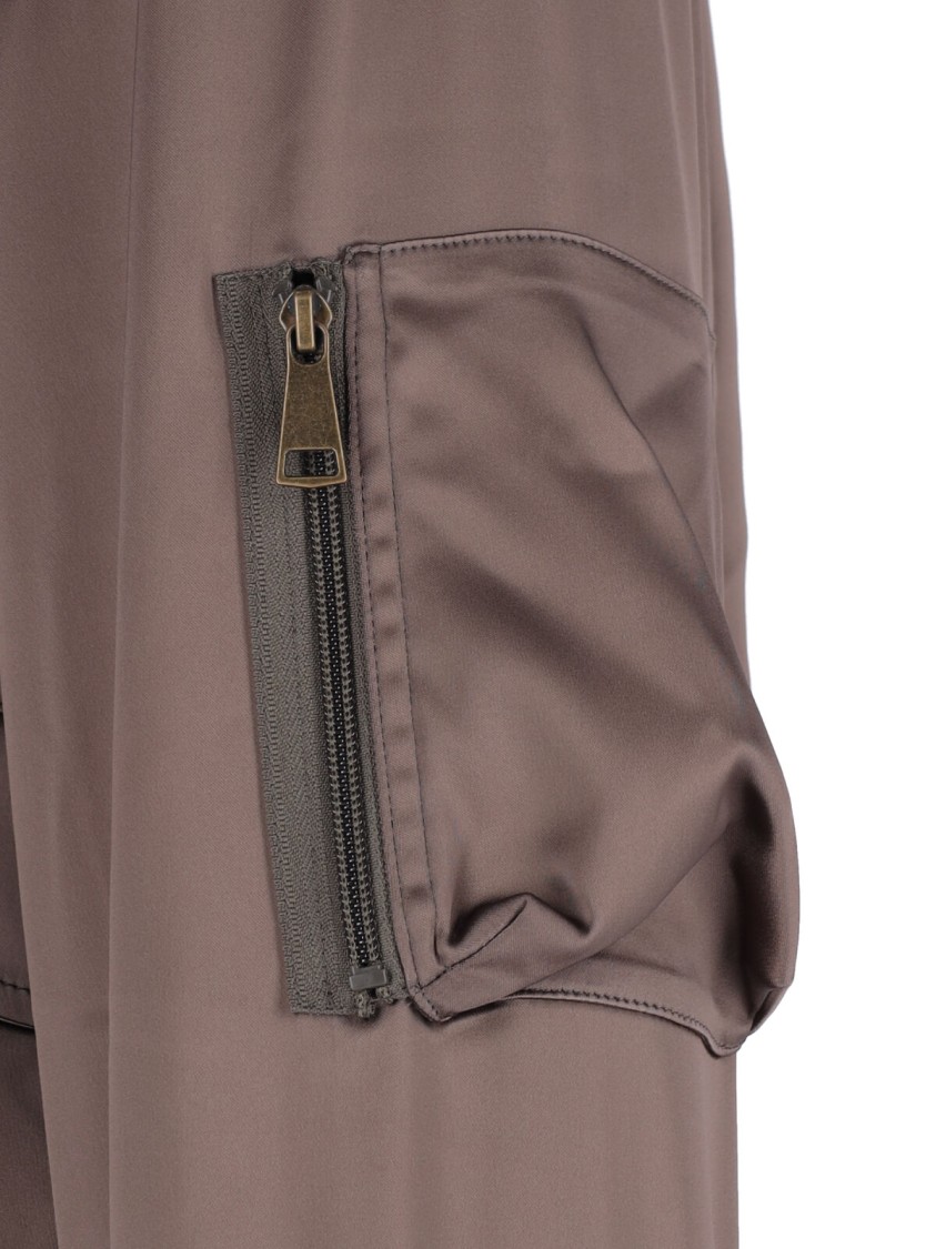 Vivienne Westwood Bomber-Style Grey Jacket With Ribbed Details Grijs