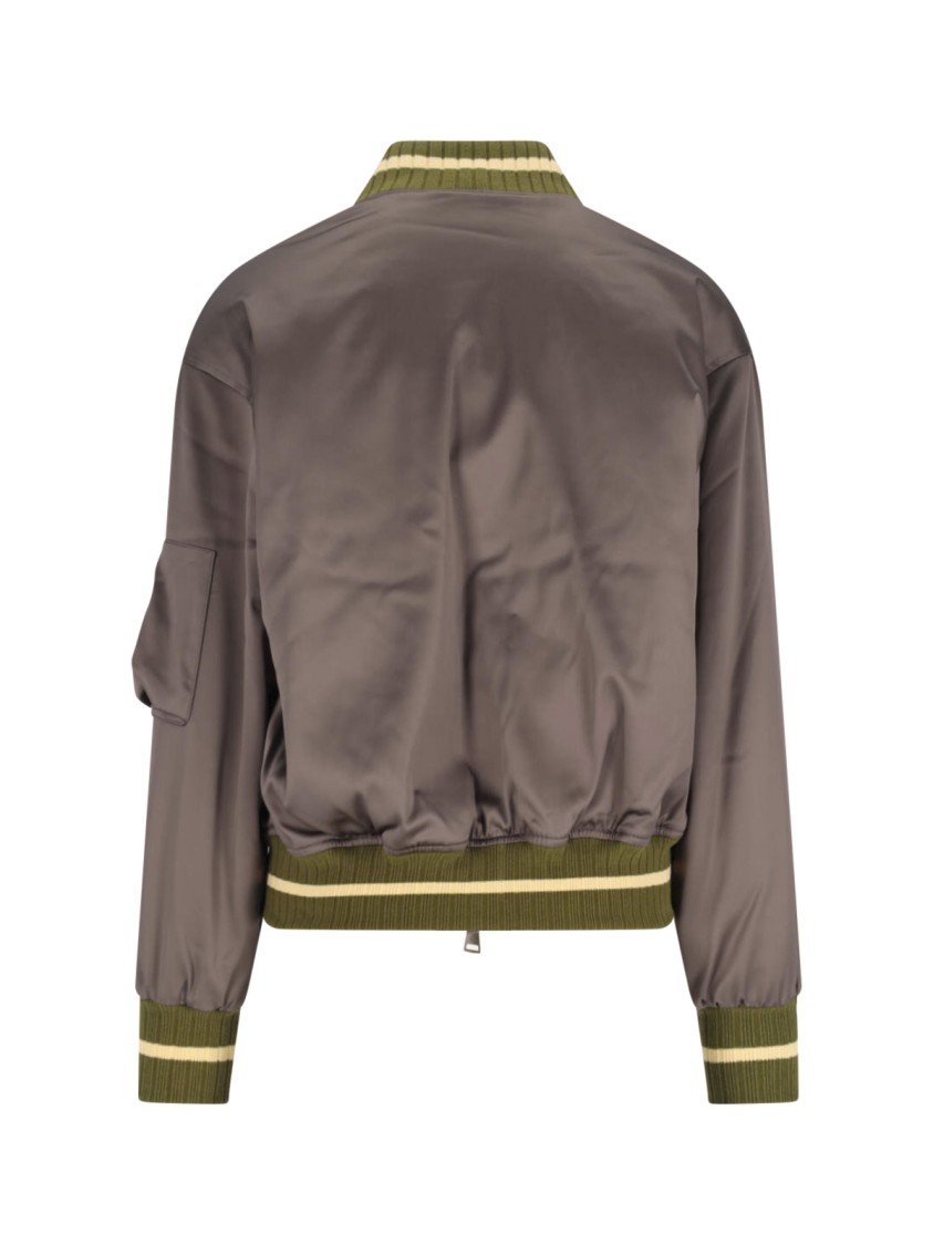 Vivienne Westwood Bomber-Style Grey Jacket With Ribbed Details Grijs