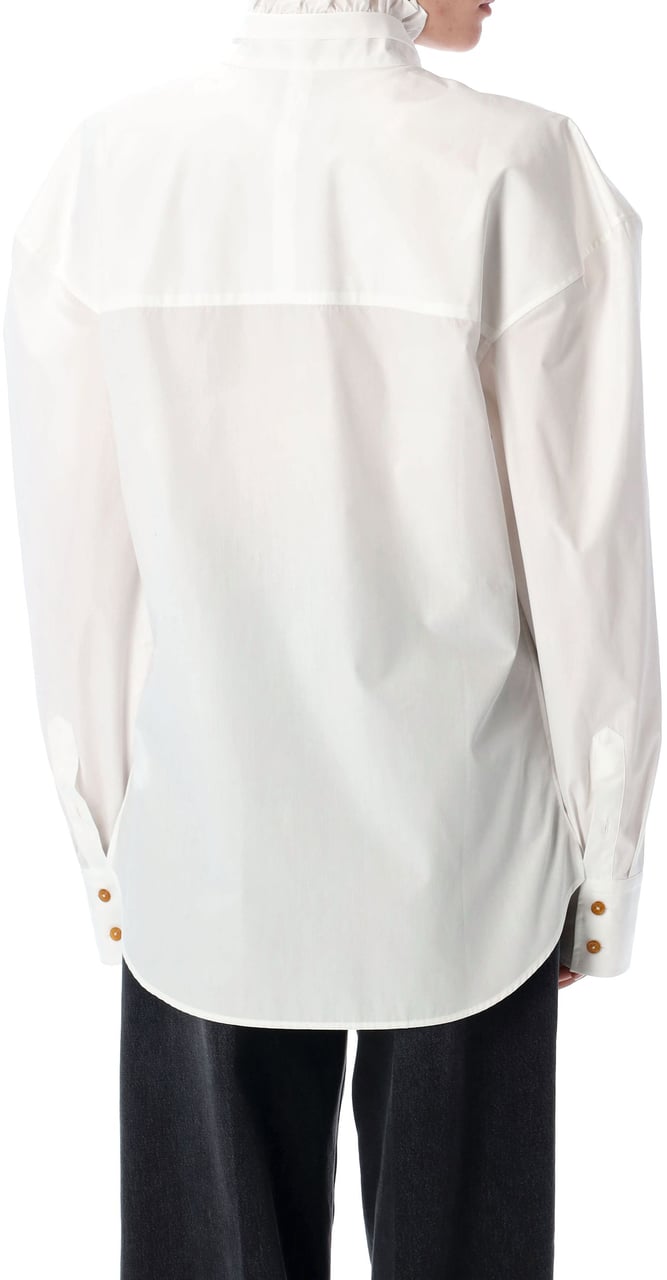 Vivienne Westwood Frilly Football Shirt Bianco Wit
