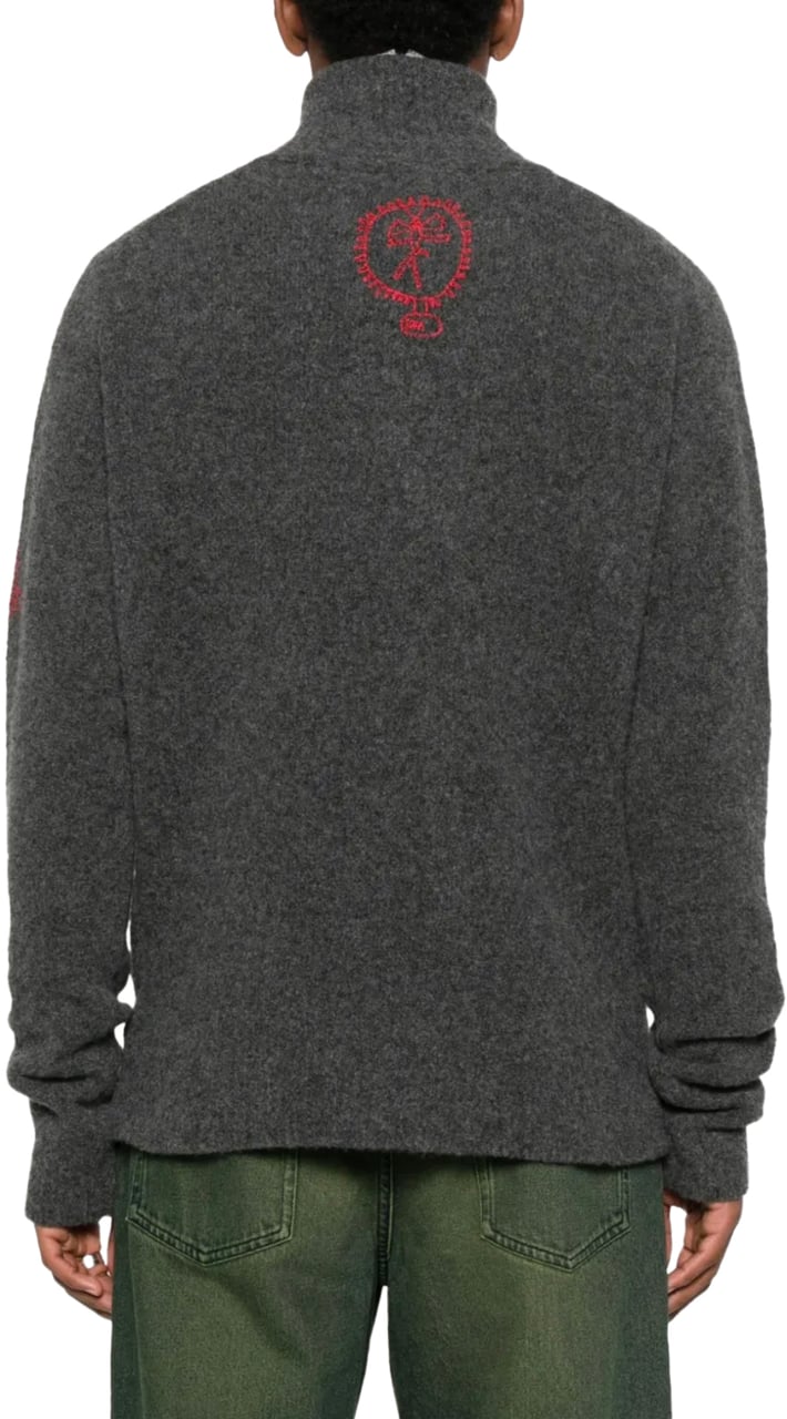 Vivienne Westwood Logo Turtleneck Charcoal Grijs