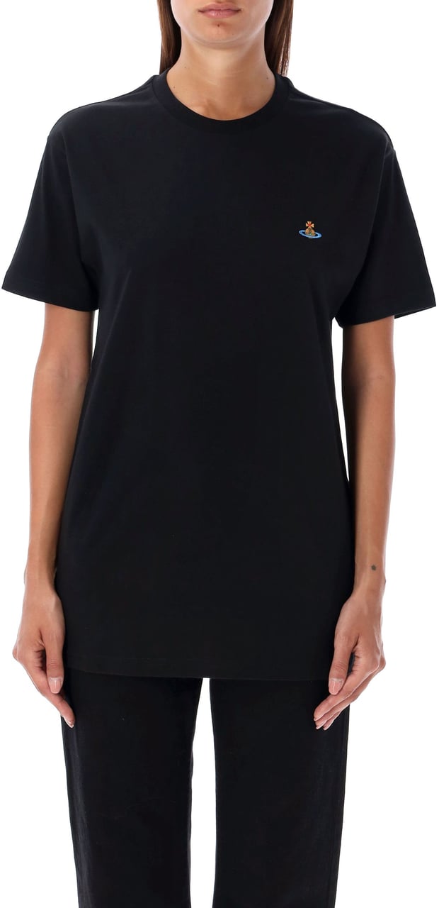 Vivienne Westwood Classic T-Shirt Multicolor Orb Nero Zwart