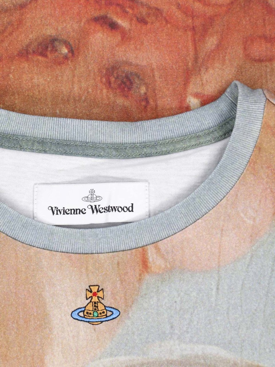 Vivienne Westwood Short-Sleeve T-Shirt with Cherubic Artwork Neutraal