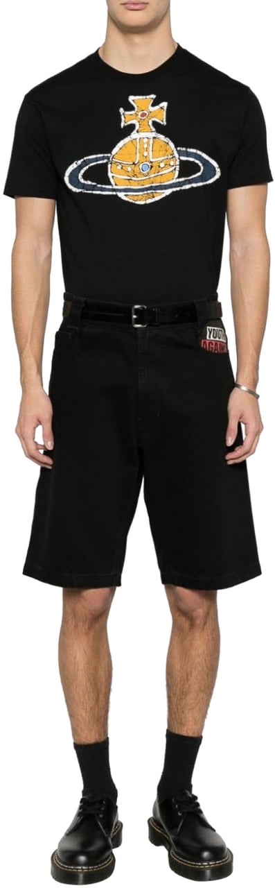 Vivienne Westwood Time Machine Orb Logo T-shirt Zwart