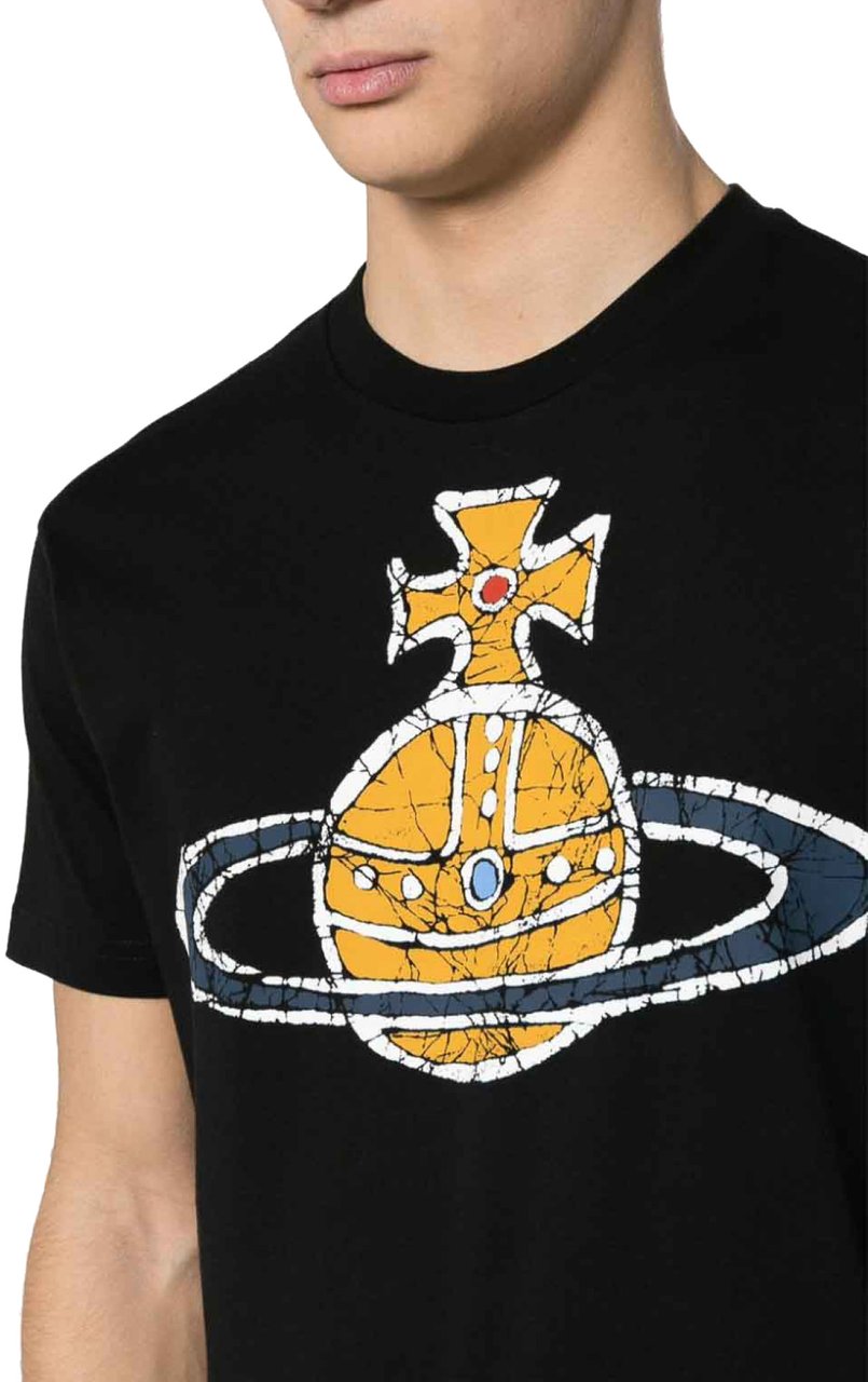 Vivienne Westwood Time Machine Orb Logo T-shirt Zwart