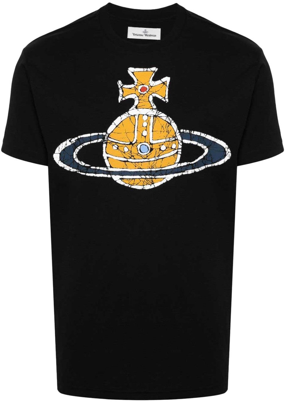 Vivienne Westwood Time Machine Orb Logo T-shirt Zwart