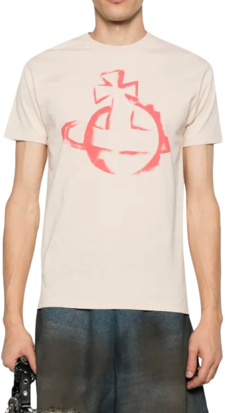 Vivienne Westwood Stencil Orb Classic T-shirt Beige Beige