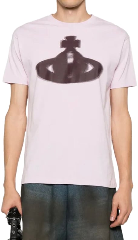 Vivienne Westwood Halftone Orb Classic T-shirt Pink Roze