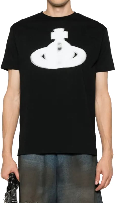 Vivienne Westwood Halftone Orb Classic T-shirt Black Zwart