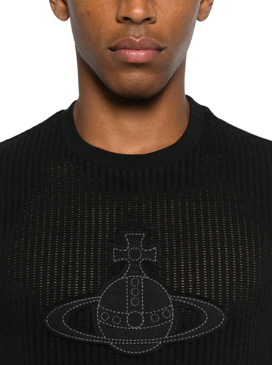 Vivienne Westwood Orb Patch Classic T-shirt Black Zwart