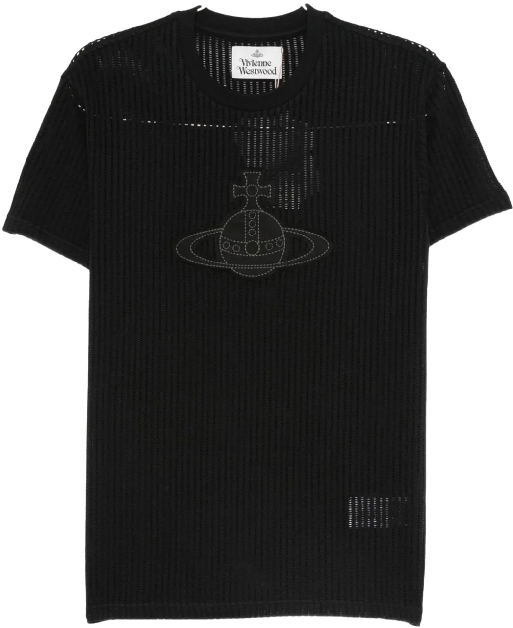 Vivienne Westwood Orb Patch Classic T-shirt Black Zwart