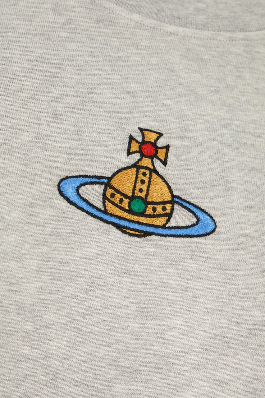 Vivienne Westwood Vivienne Westwood Melange grey cotton oversize sweatshirt Grijs