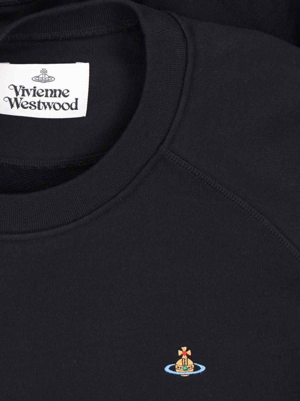 Vivienne Westwood "Orb" Crewneck Sweatshirt, In Black Cotton Zwart