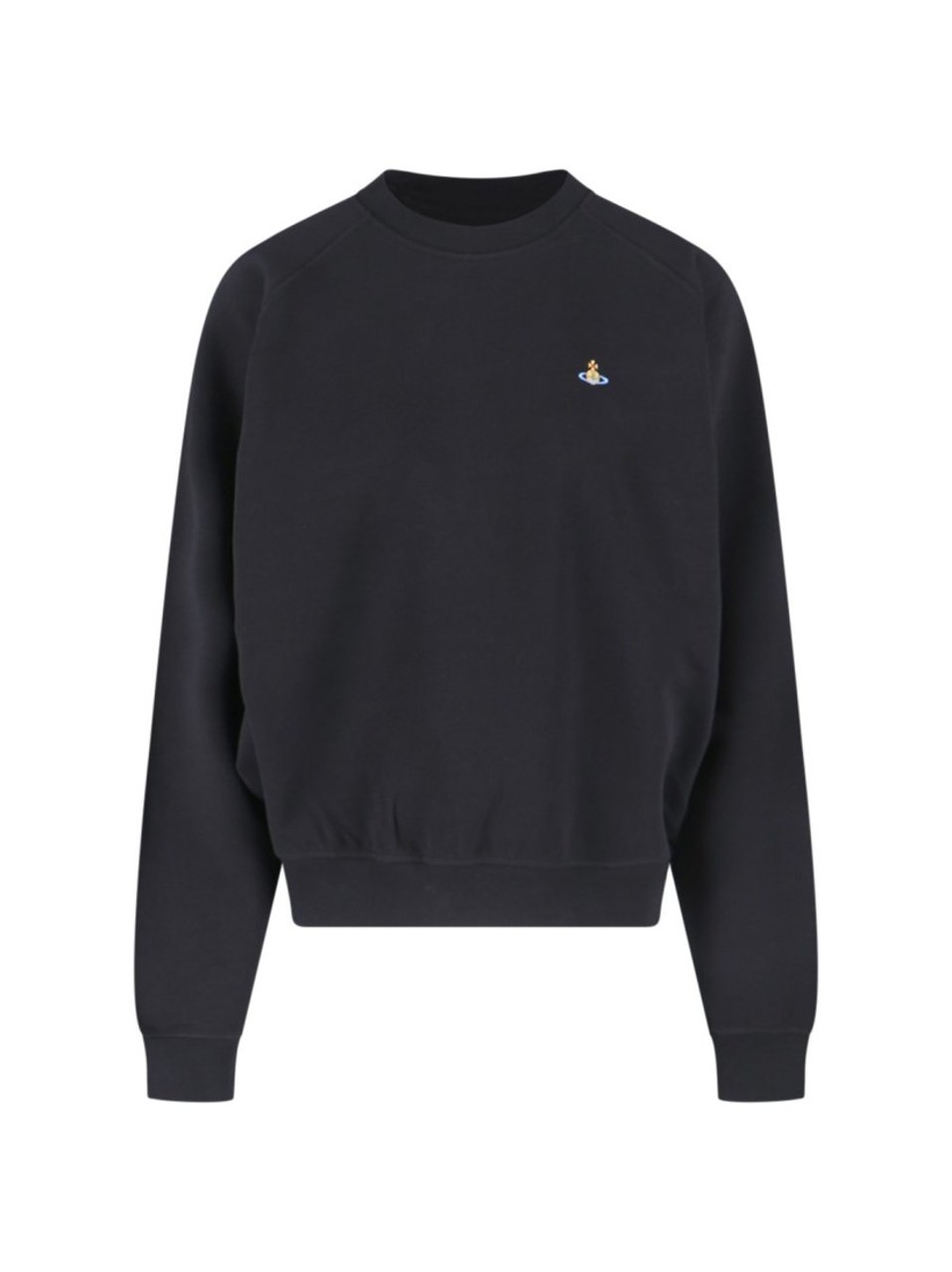 Vivienne Westwood "Orb" Crewneck Sweatshirt, In Black Cotton Zwart