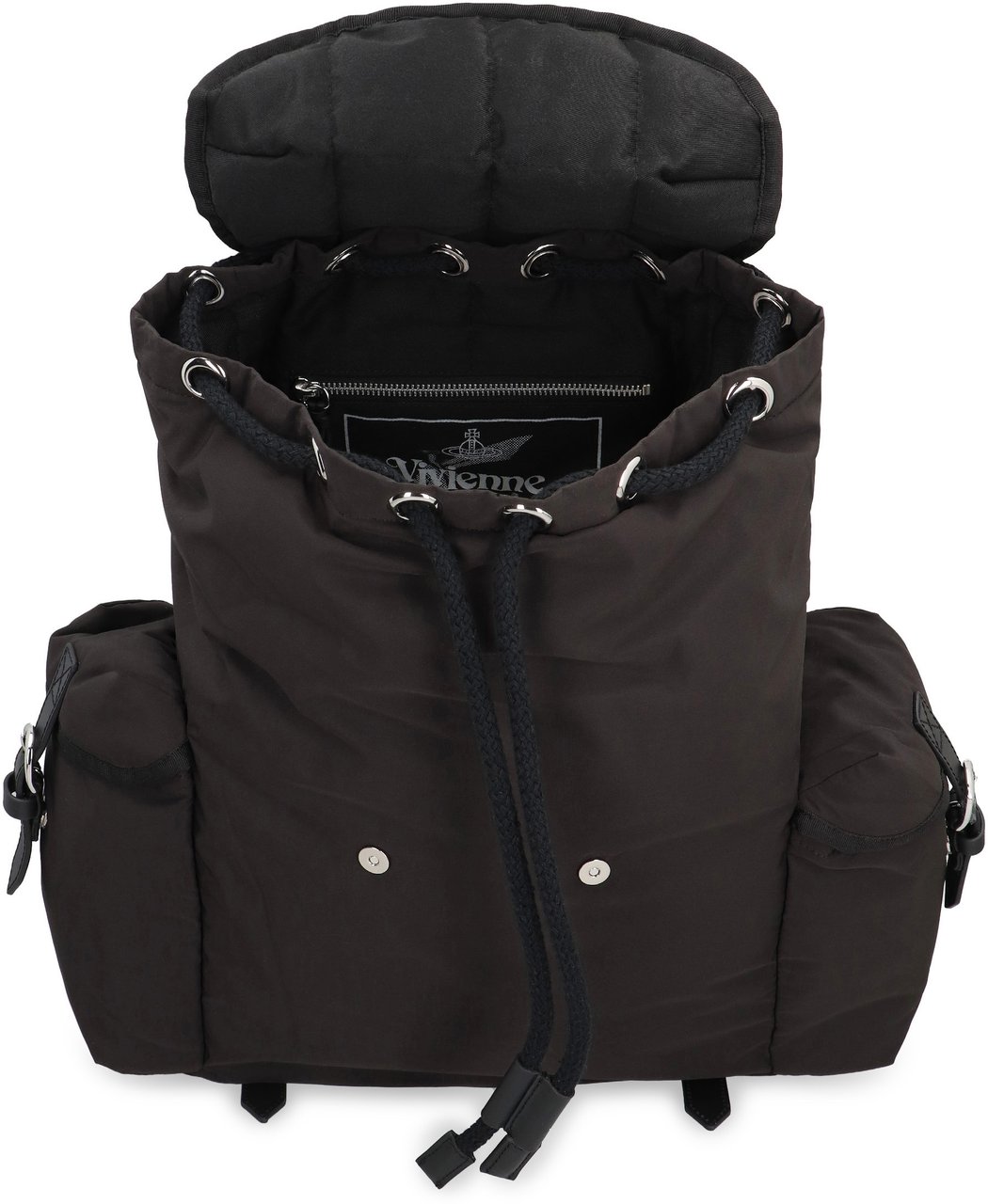 Vivienne Westwood Nylon backpack with logo Zwart