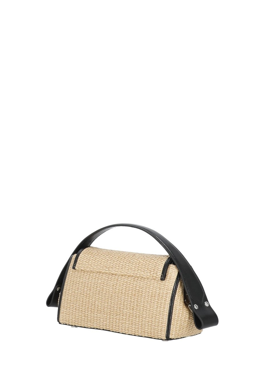 Vivienne Westwood Medium Woven Rafia Shoulder Bag With Orb Logo And Versatile Straps Neutraal