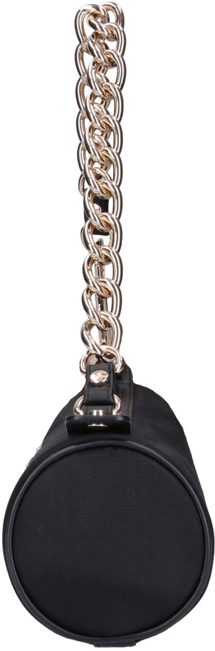 Vivienne Westwood Black Cindy Cylinder Viscose Shoulder Bag Zwart
