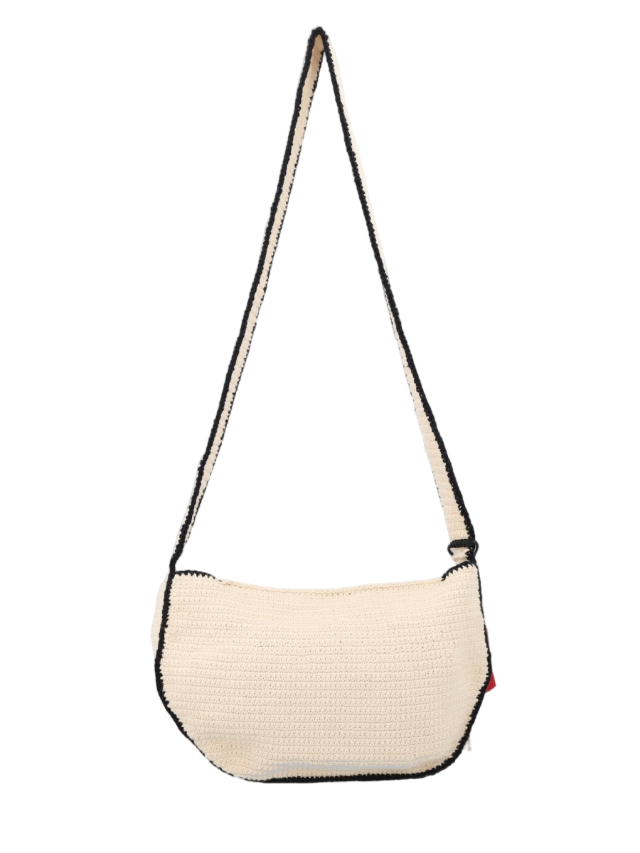 Vivienne Westwood Beige Woven Textured Fabric Shoulder Bag Wit