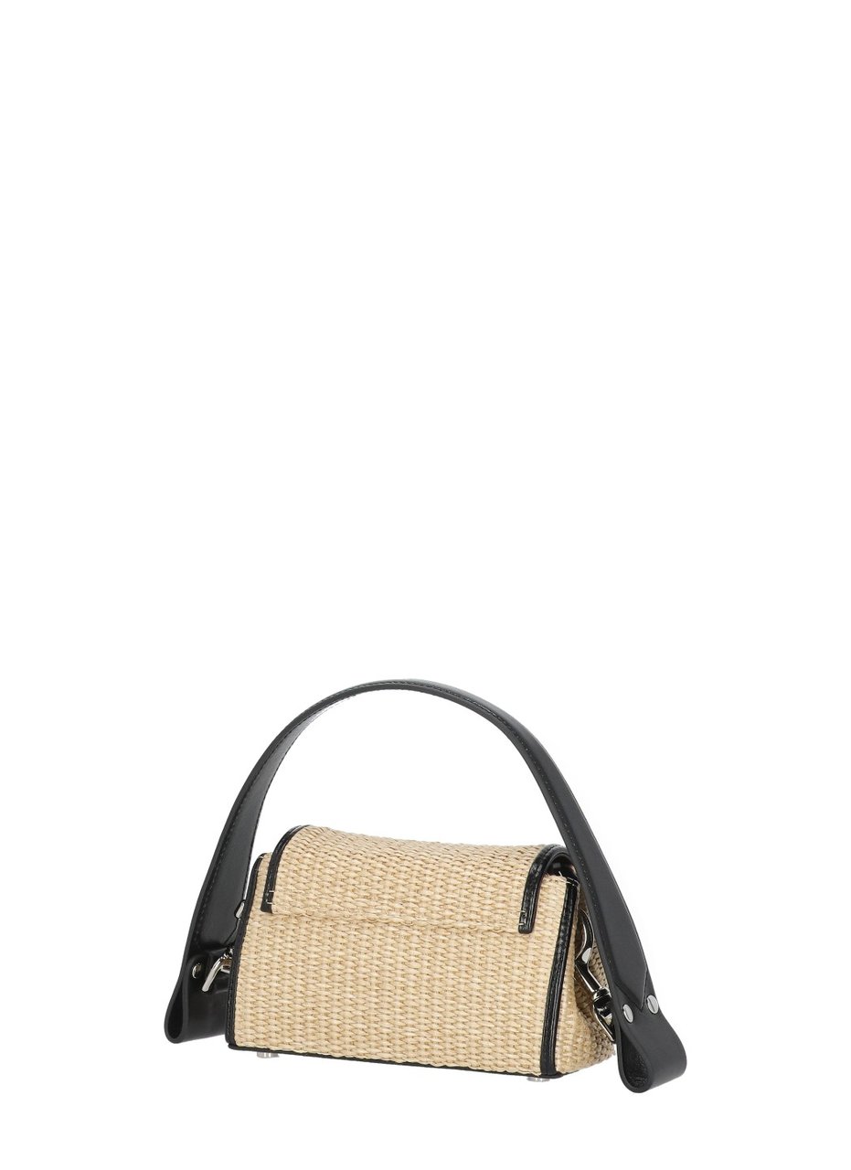 Vivienne Westwood Hazel Raffia Handbag With Distinctive Orb Logo And Detachable Strap Neutraal