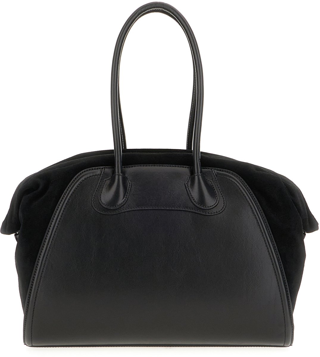 Vivienne Westwood Black leather and suede Shirley shoulder bag Zwart