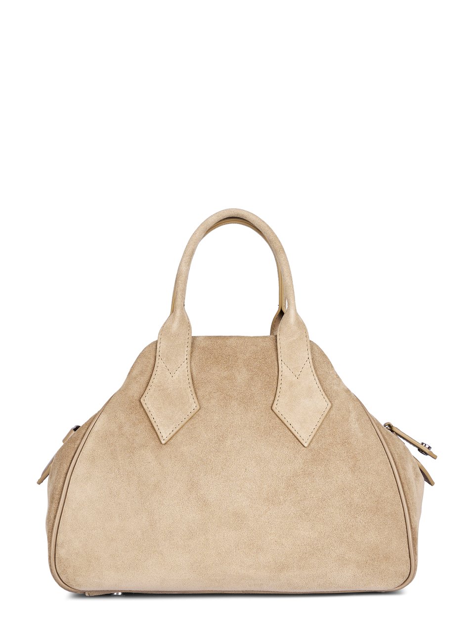 Vivienne Westwood Medium Structured Bag with Suede Texture and Emblem Neutraal