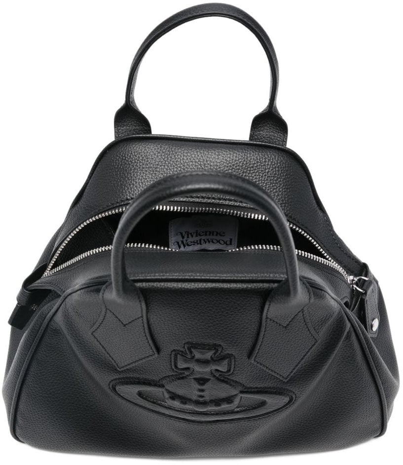 Vivienne Westwood Textured Black Handbag Zwart