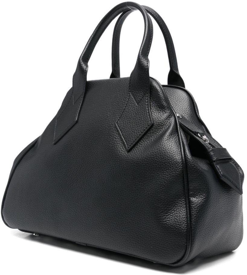 Vivienne Westwood Textured Black Handbag Zwart