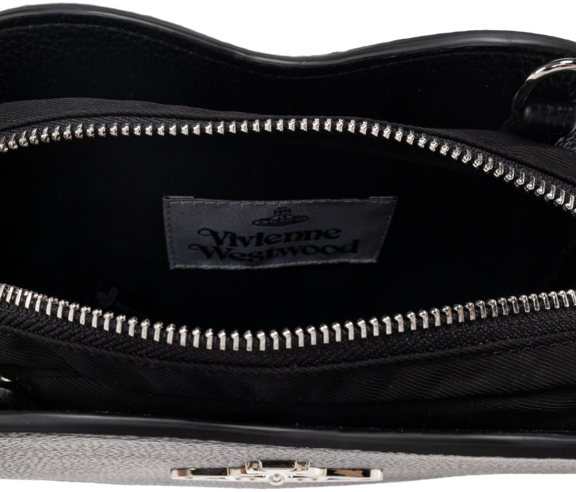 Vivienne Westwood Louise Heart Crossbody Black Zwart