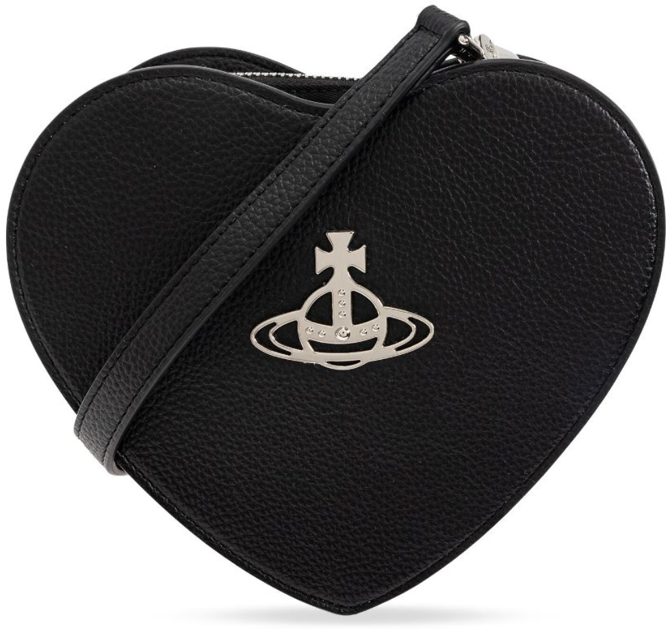 Vivienne Westwood Louise Heart Crossbody Black Zwart