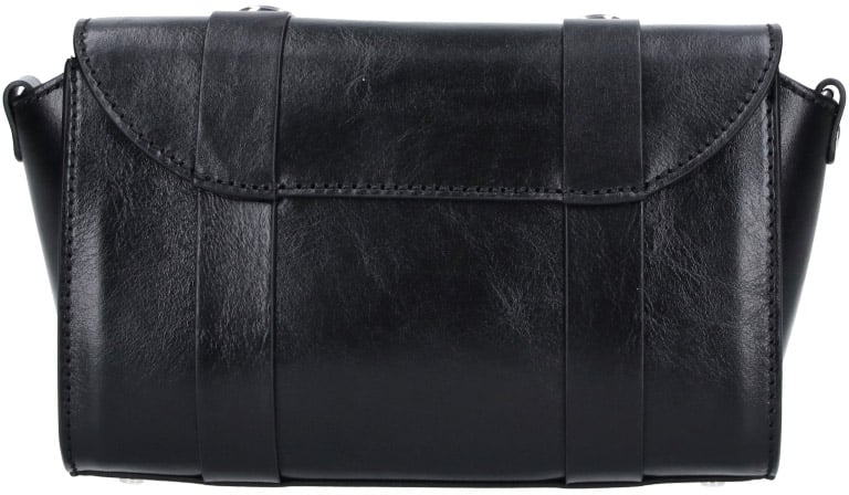 Vivienne Westwood Black Kimmy Calf Leather Shoulder Bag Zwart