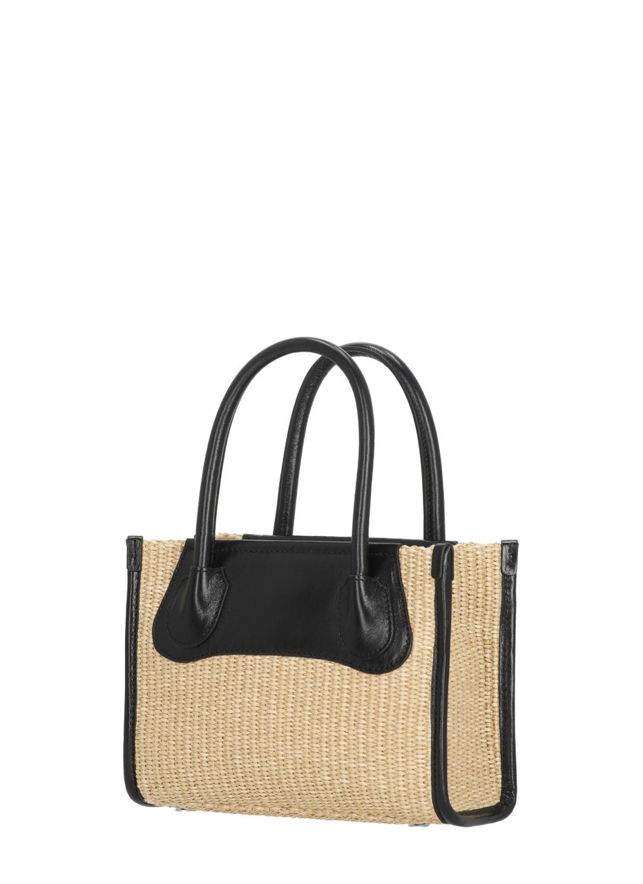 Vivienne Westwood Troy Small Tote Bag With Removable Leather Strap And Embossed Logo Neutraal
