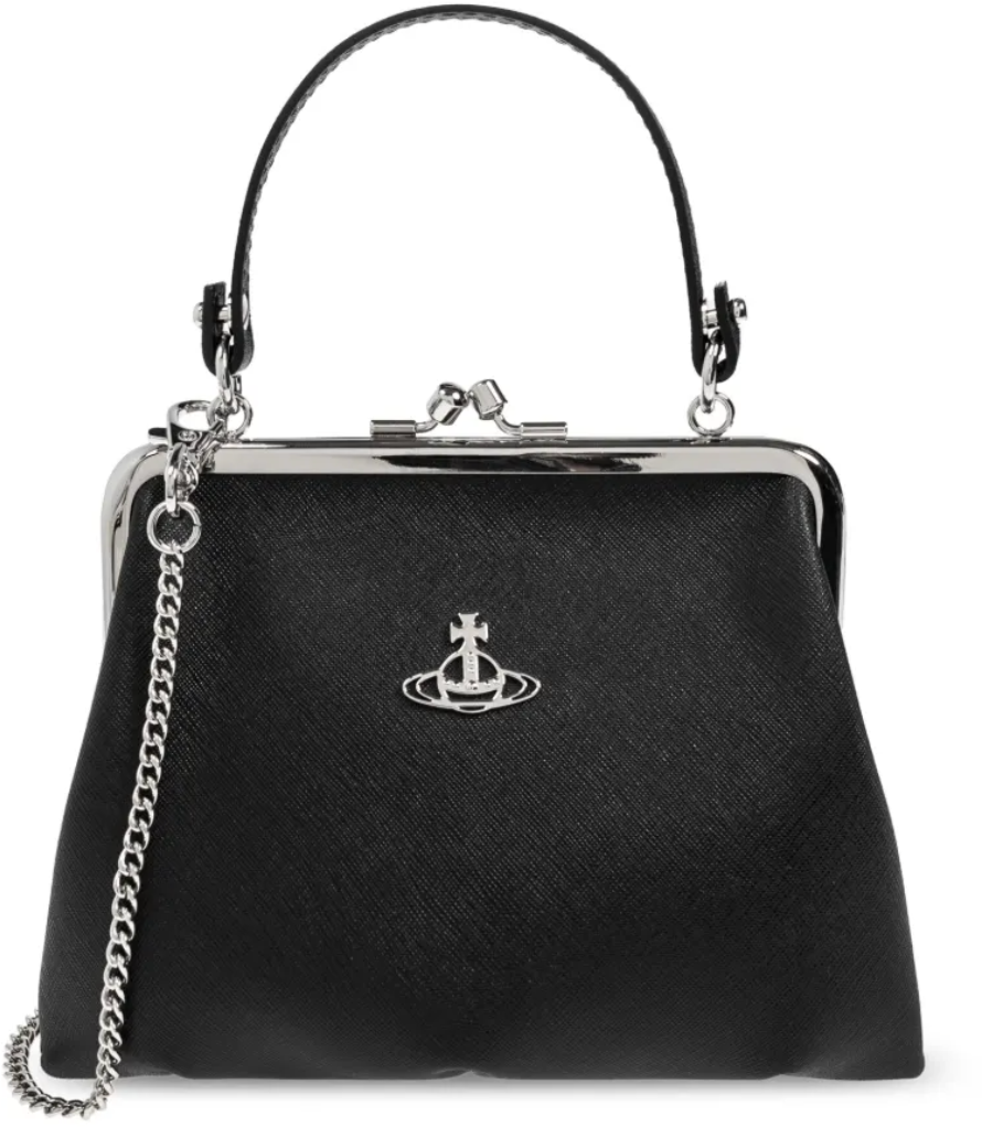 Vivienne Westwood Granny Frame Purse Black Zwart