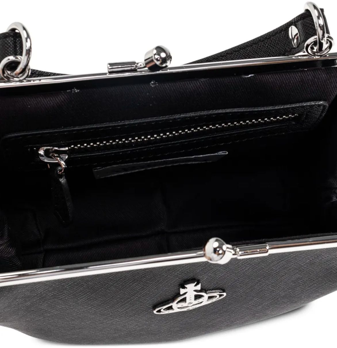 Vivienne Westwood Granny Frame Purse Black Zwart