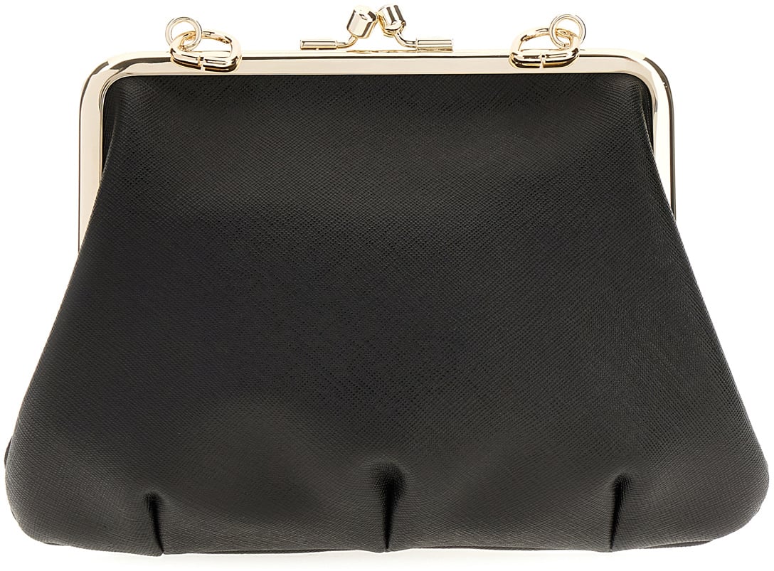 Vivienne Westwood Vivienne Westwood Black nappa leather Granny clutch Zwart