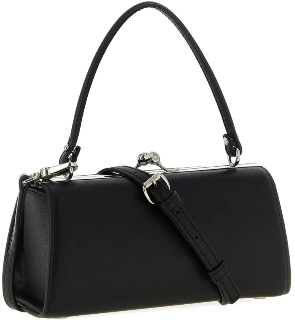 Vivienne Westwood Doll Xl Frame Purse Black Zwart