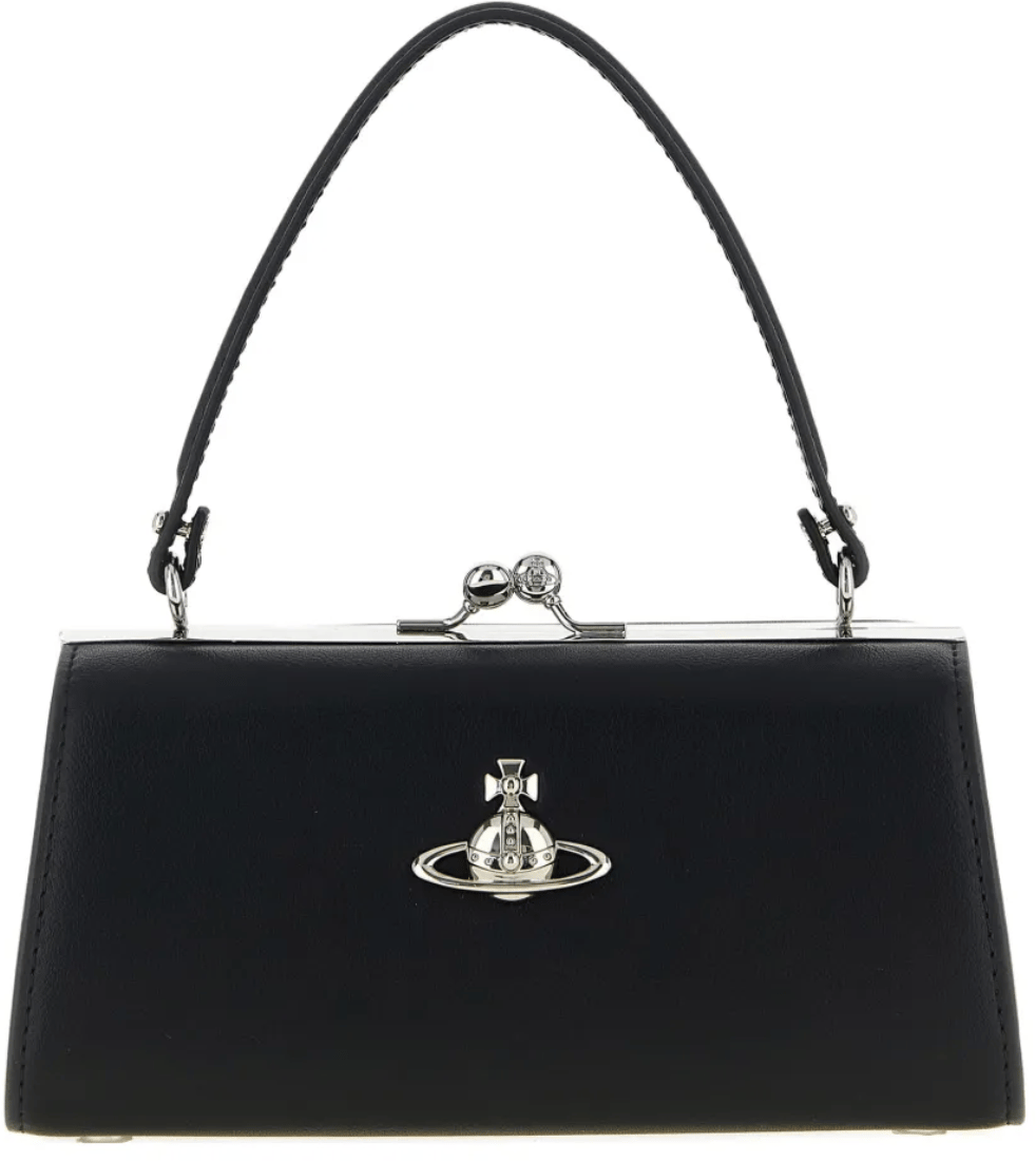 Vivienne Westwood Doll Xl Frame Purse Black Zwart