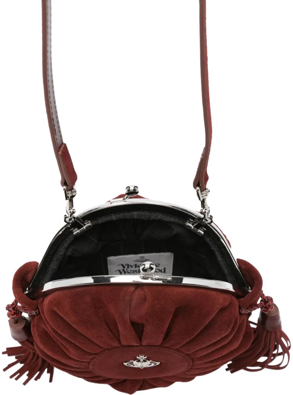 Vivienne Westwood Rosie Frame Bag Burgundy Bruin