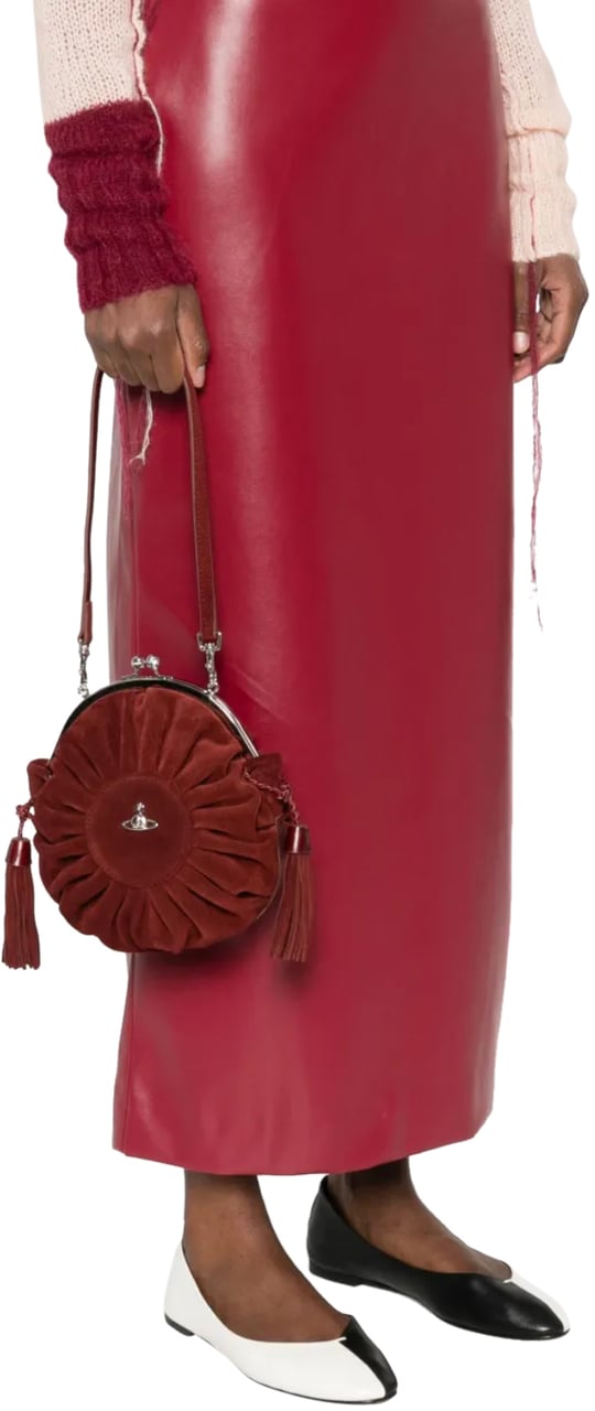 Vivienne Westwood Rosie Frame Bag Burgundy Bruin