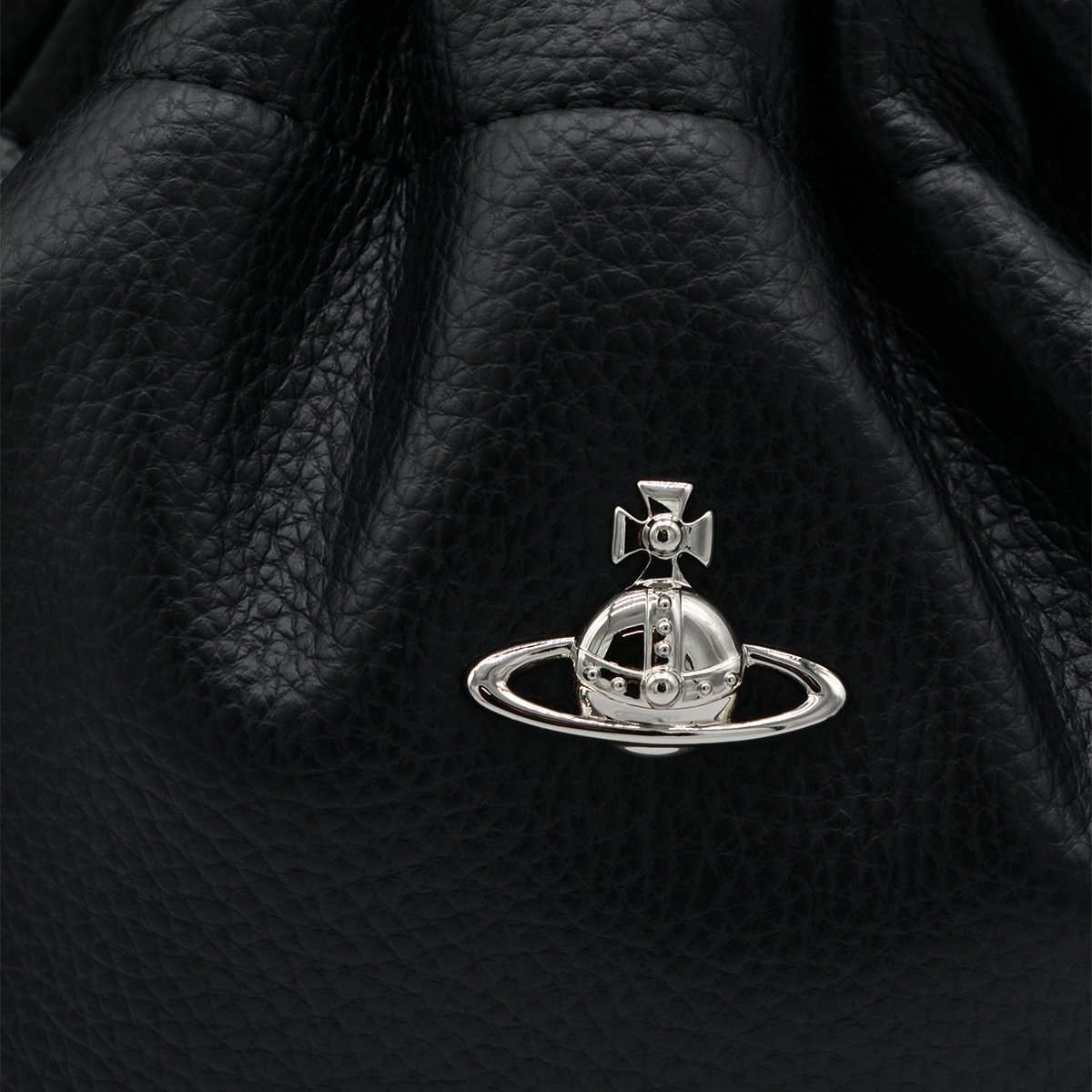 Vivienne Westwood Black Hilary Faux Leather Bucket Bag Zwart