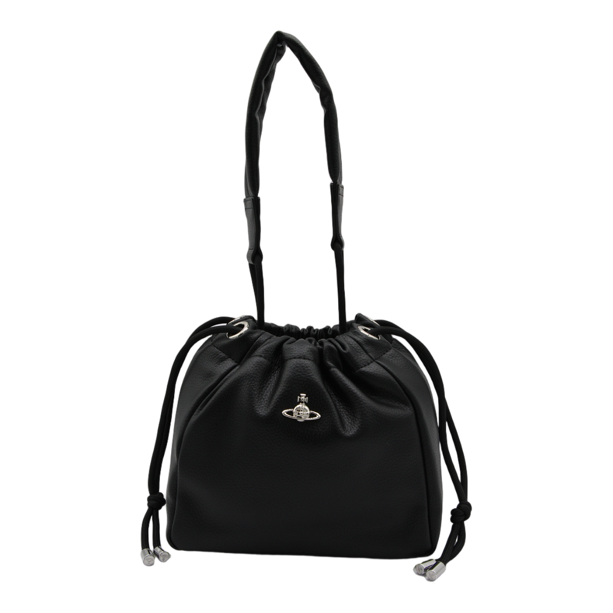 Vivienne Westwood Black Hilary Faux Leather Bucket Bag Zwart