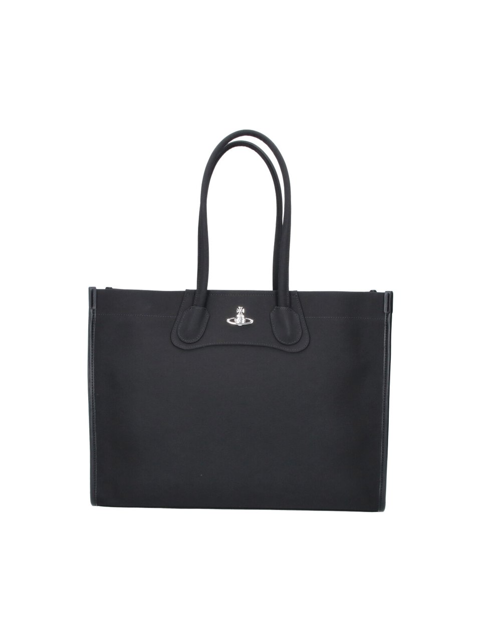 Vivienne Westwood Black Troy Fabric Tote Bag Zwart