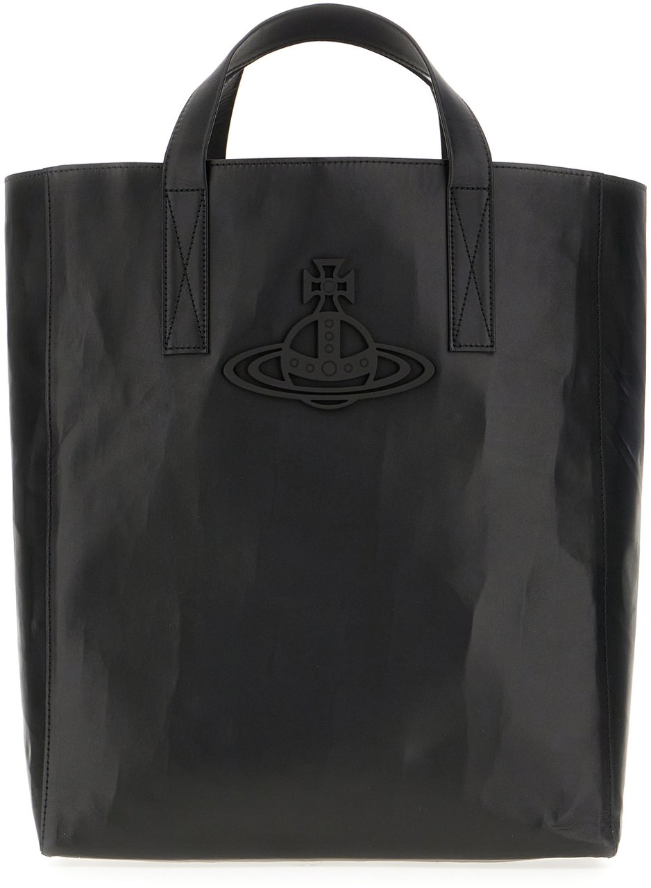 Vivienne Westwood Vivienne Westwood Black synthetic leather handbag Zwart