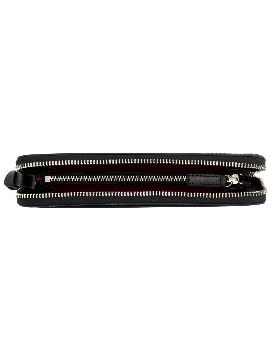 Vivienne Westwood Zip-Around Leather Emblem Wallet Zwart